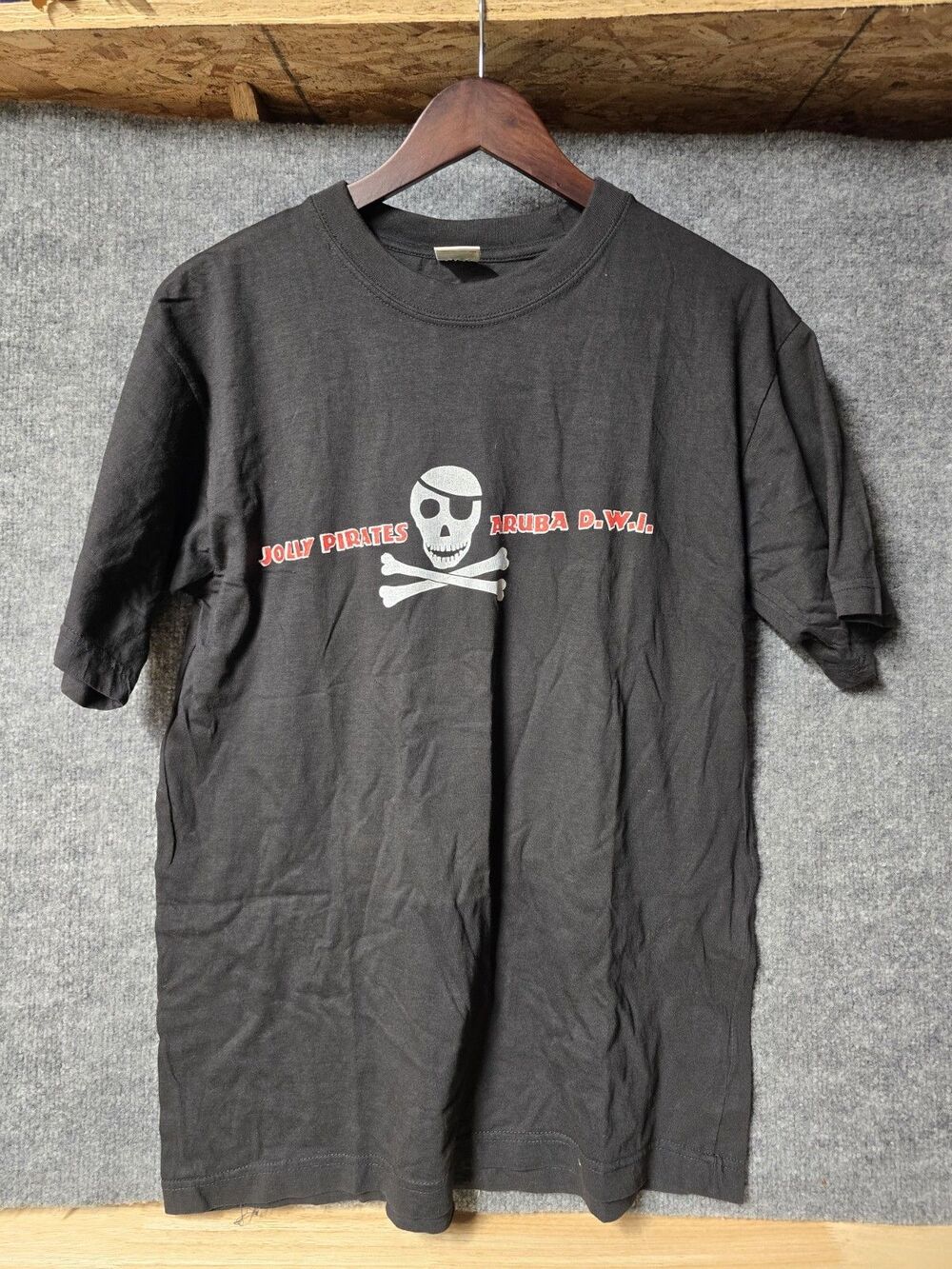 Vintage Aruba Jolly Pirates 1998 D.W.I. Men's Tank Top Black Size Large 44